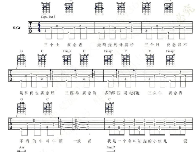 《披着羊皮的狼》吉他谱_谭咏麟