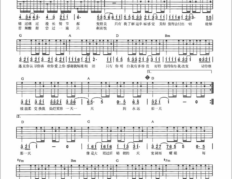 《美人的眼泪》吉他谱_唐艾萱