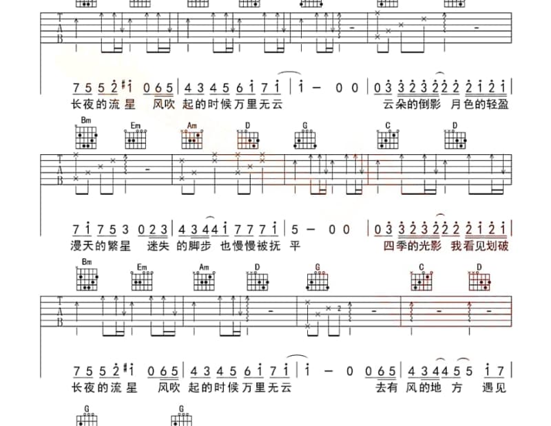 《彼湘灵兮》吉他谱_不才