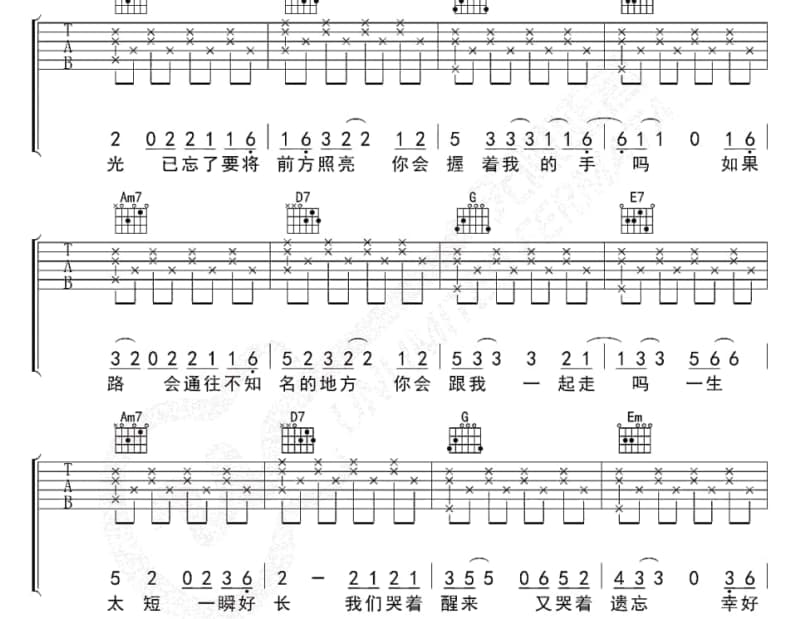 《Letting Go》吉他谱_婷婷