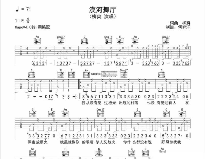《别再说你爱着我》吉他谱_婷婷