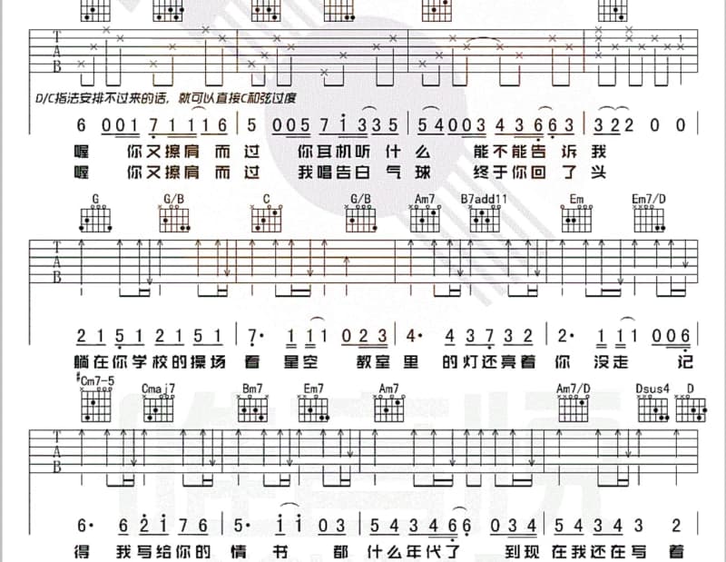 《人鱼》吉他谱_王杰