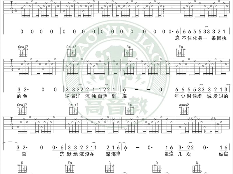 《风筝》吉他谱_白天