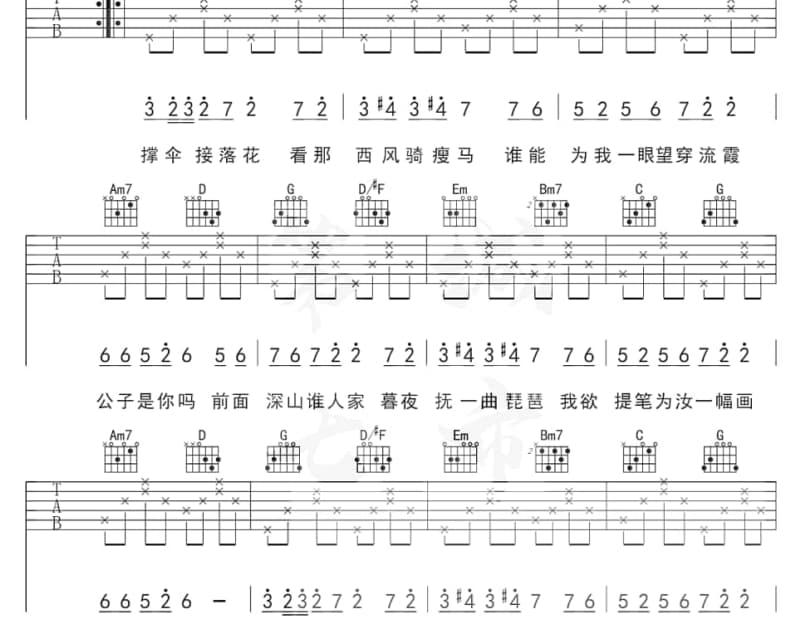 《风中的遗憾》吉他谱_王力宏