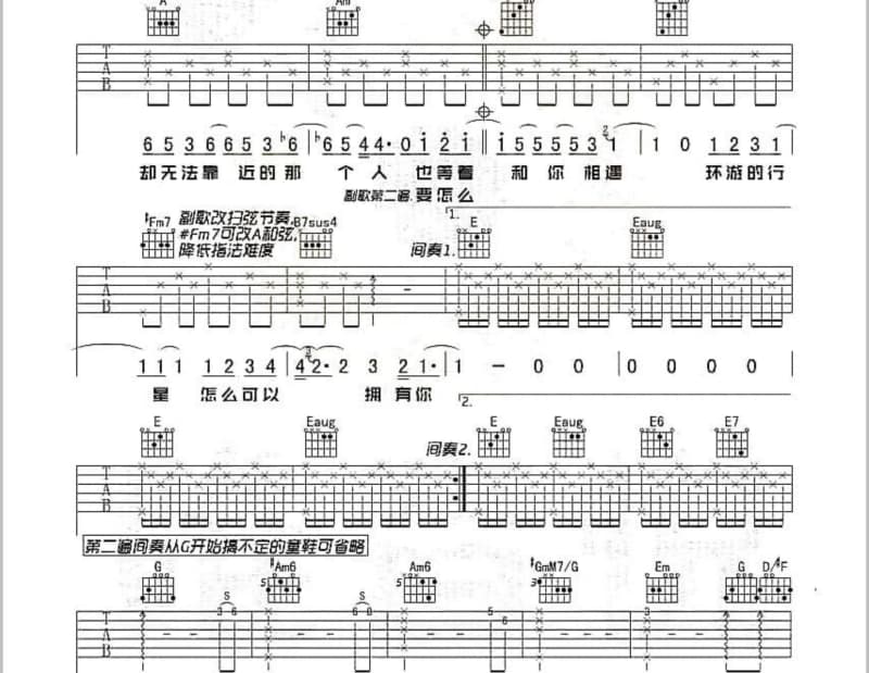 《Desperado》吉他谱_王若琳