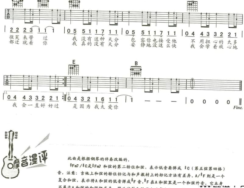《没有你的蓝天空》吉他谱_王友良