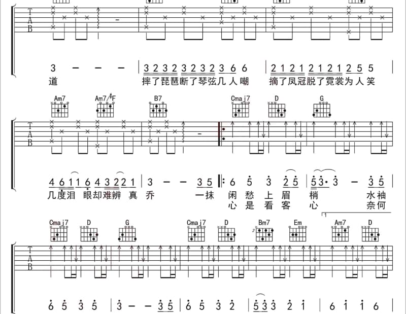 《锻高潭》吉他谱_惘闻