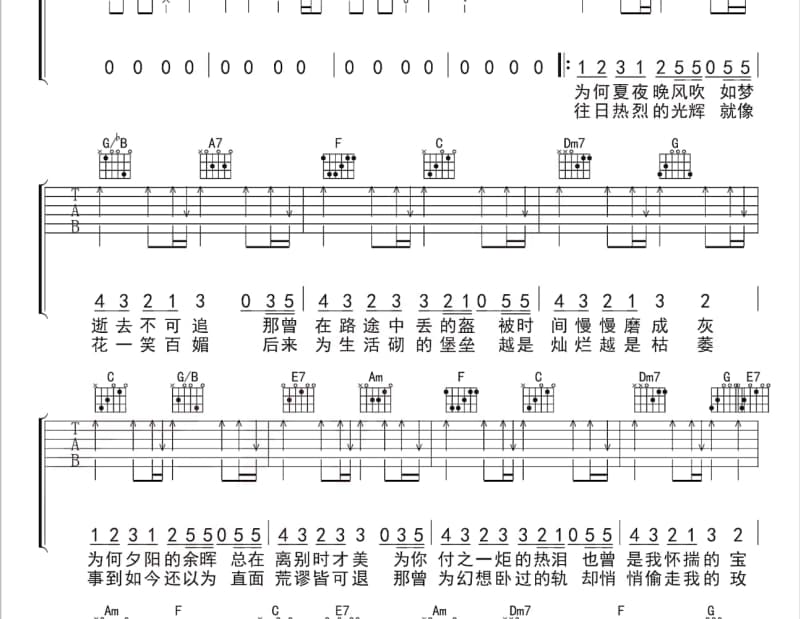 《火焰》吉他谱_温莎森林乐队