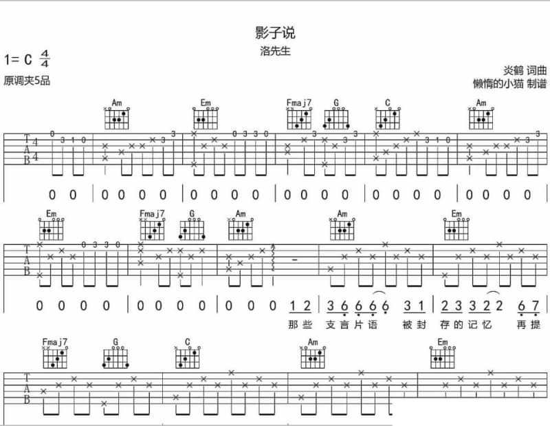 《尪某缘》吉他谱_翁立友