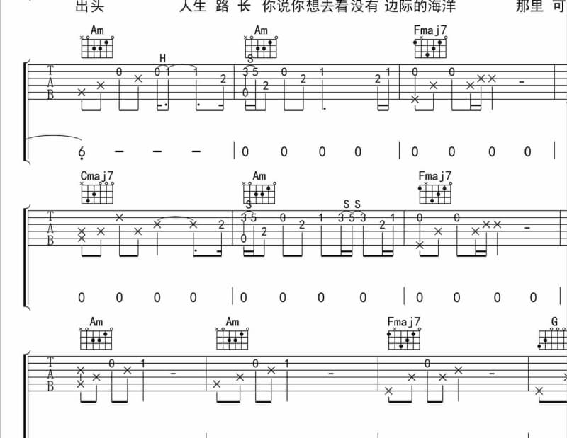 《一路行来》吉他谱_翁立友