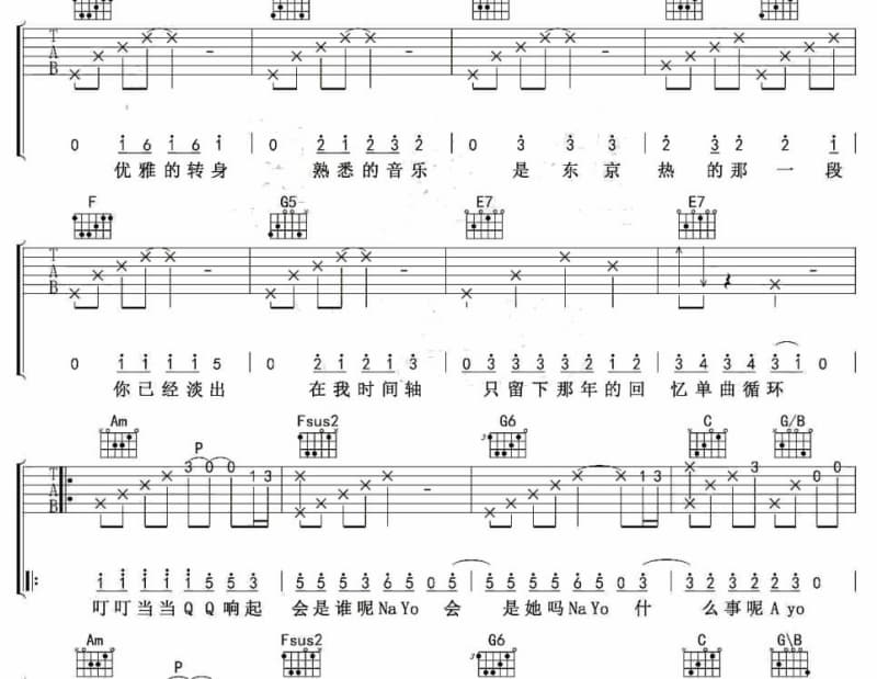 《烟火》吉他谱_蔡黄汝