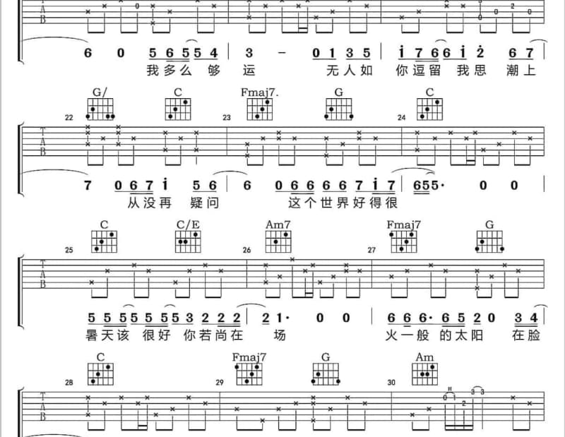 《多情的港口无情的天》吉他谱_吴宗宪