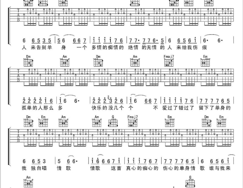 《我不愿 让你一个人》吉他谱_五月天