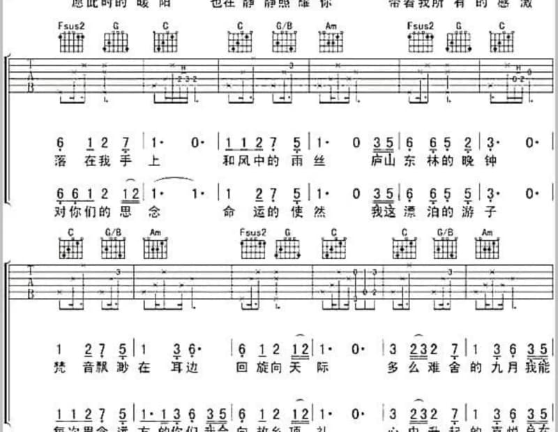 《腾飞朋友》吉他谱_五洲唱响乐团