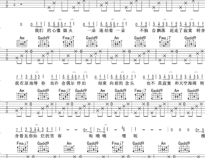 《断肠诗》吉他谱_伍佰