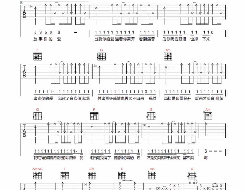 《在这里》吉他谱_习明