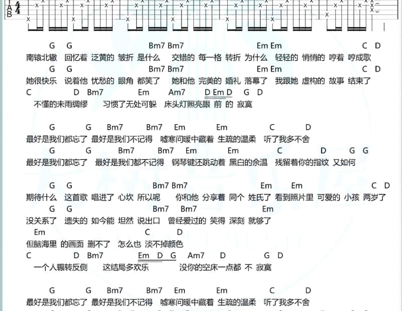 《想得太美》吉他谱_小虫