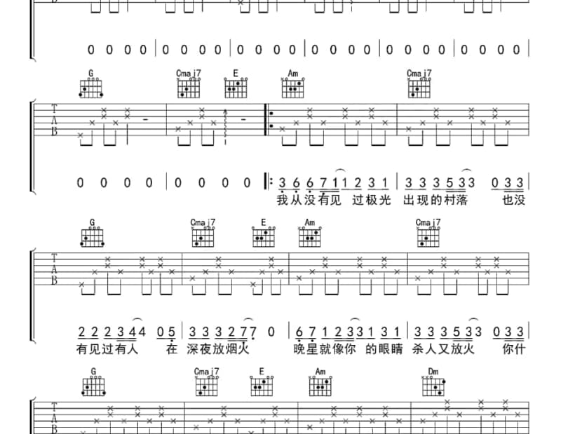 《1+1》吉他谱_小光/小村