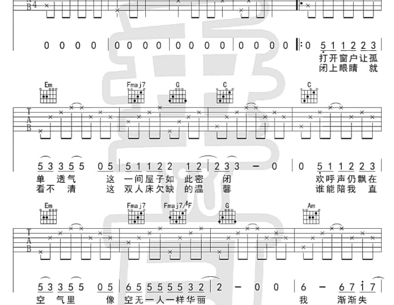 《我看了56次日落》吉他谱_小宇