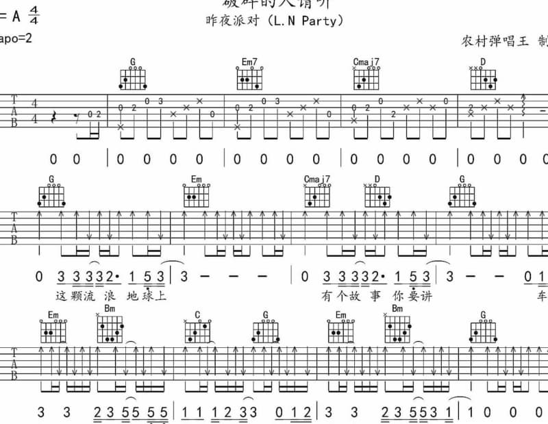 《春风得意再聚首》吉他谱_谢采妘