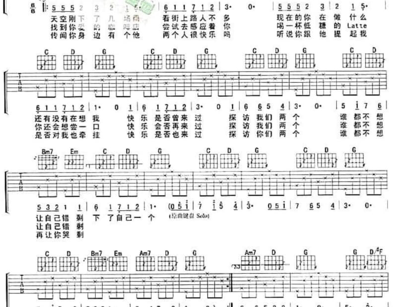 《锋味》吉他谱_谢霆锋