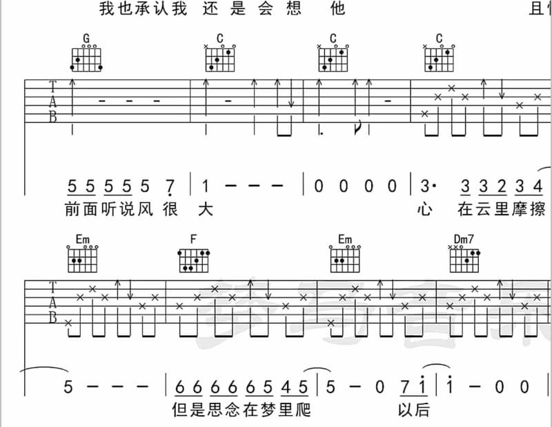 《估计错误》吉他谱_谢霆锋