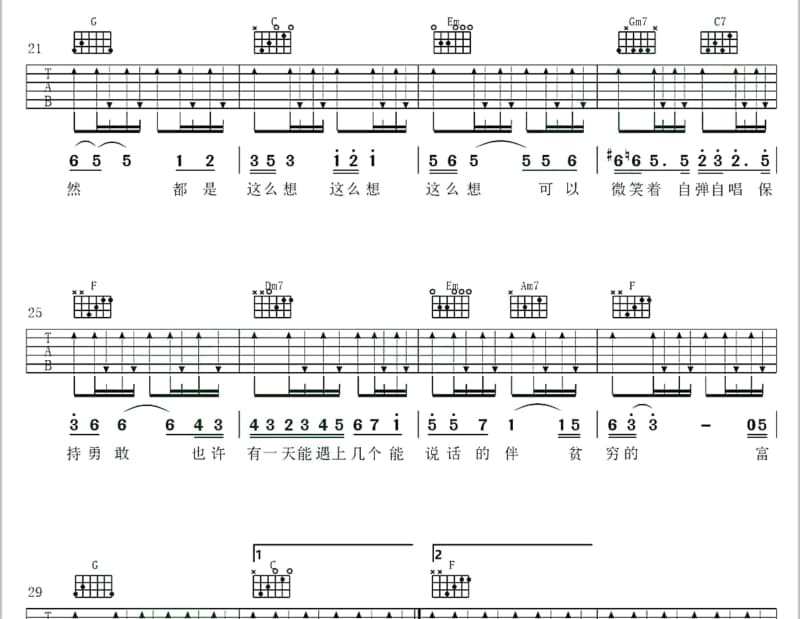 《活该》吉他谱_谢霆锋
