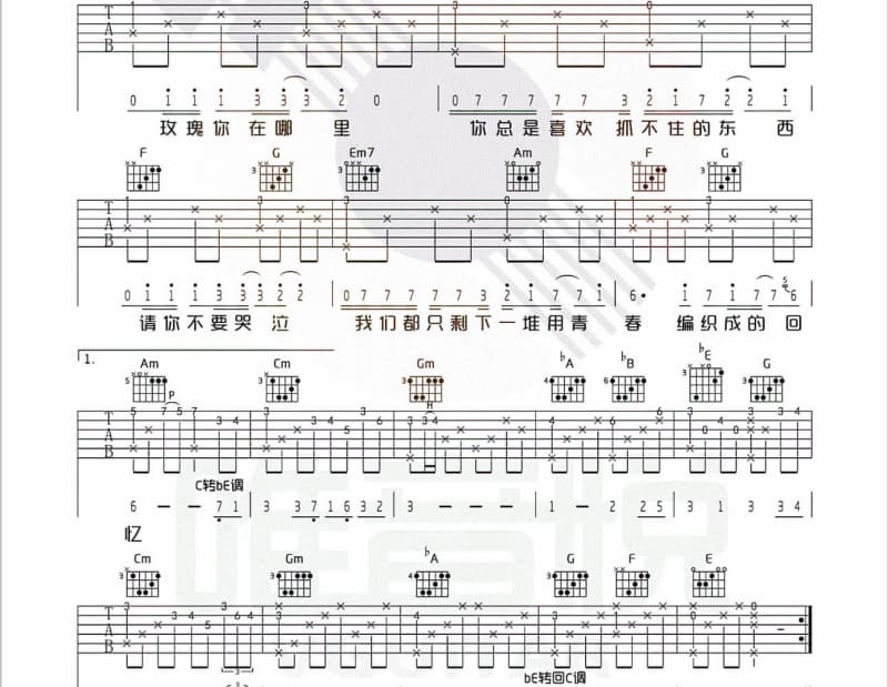 《西部大开发》吉他谱_谢霆锋