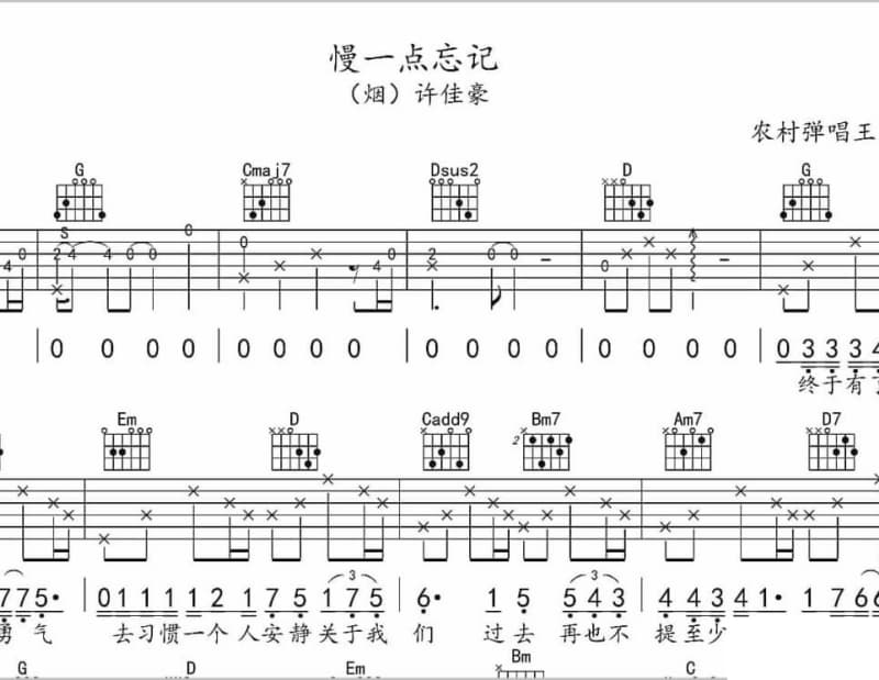 《勇者之歌》吉他谱_谢霆锋