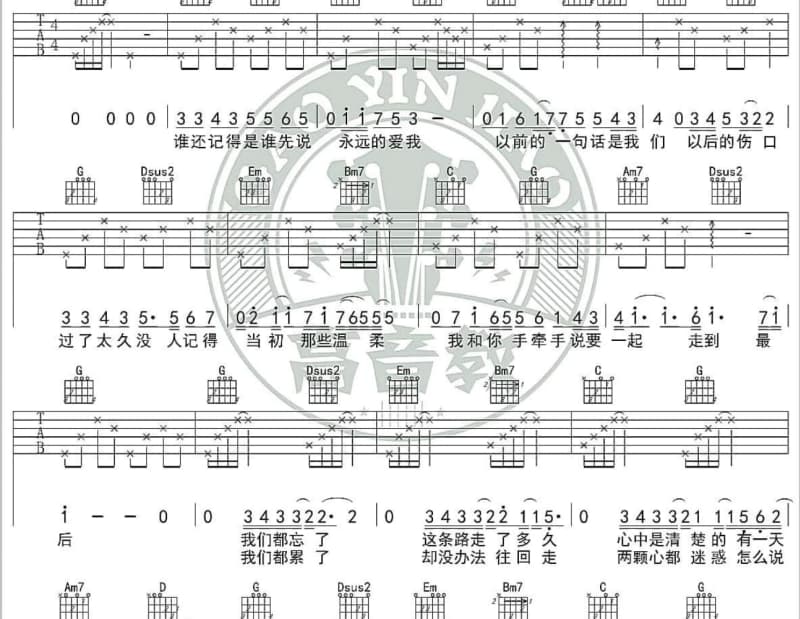 《浪子心情》吉他谱_许冠杰
