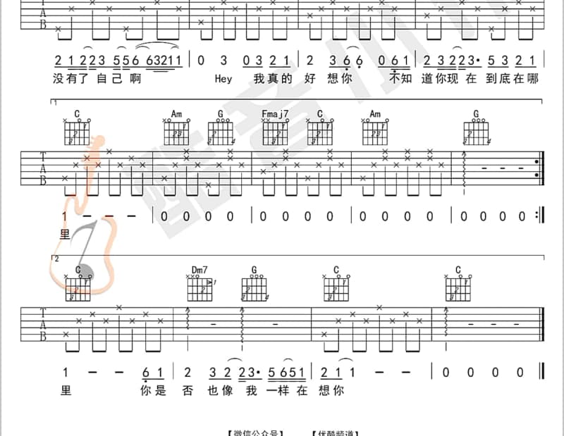 《咪当我老衬》吉他谱_许冠杰