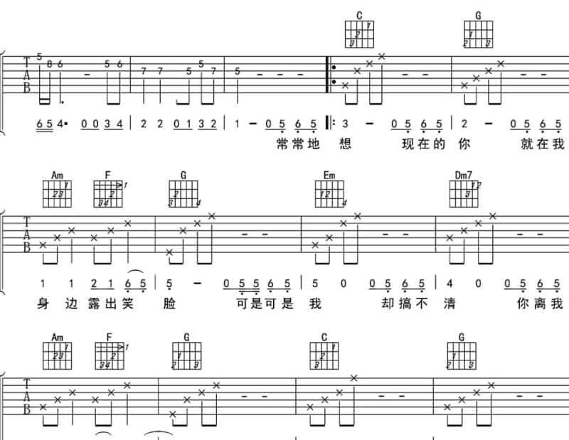 《说一声再见》吉他谱_许冠杰