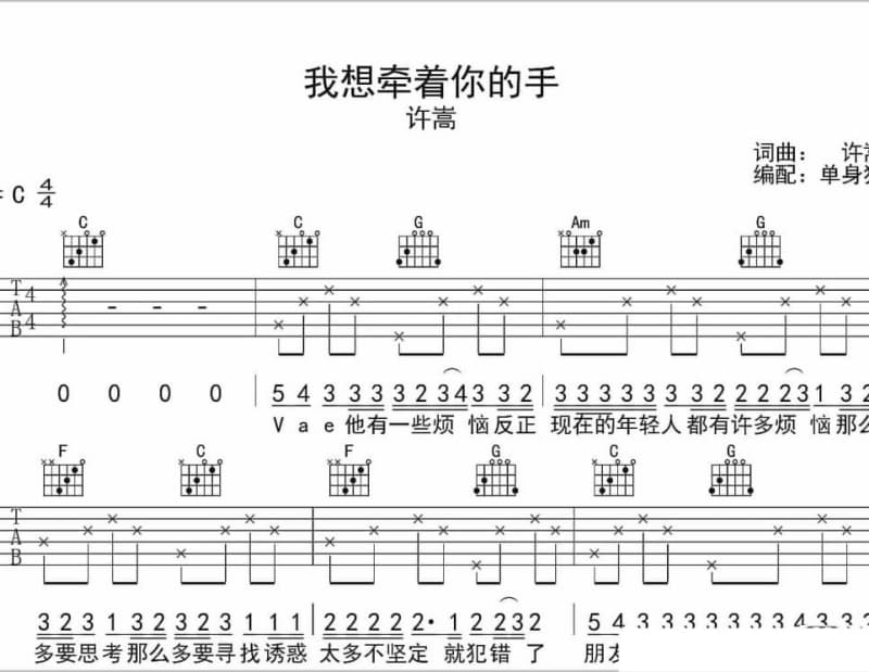 《夕阳》吉他谱_许冠杰