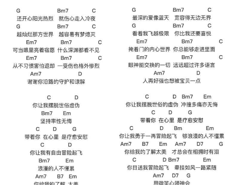 《我要你》吉他谱_许茹芸
