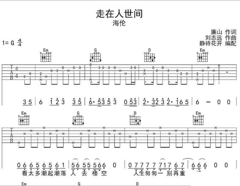 《学琴的孩子》吉他谱_许茹芸