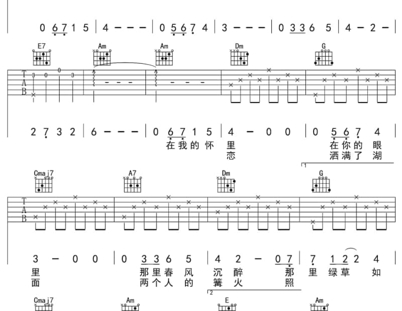 《生命颂》吉他谱_彦亭