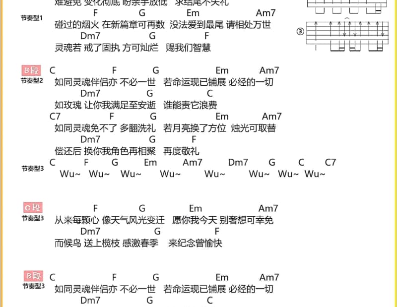 《有始无终》吉他谱_杨嘉松
