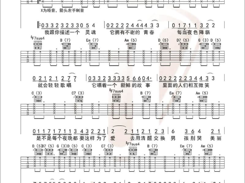 《最美的期待》吉他谱_李泳希