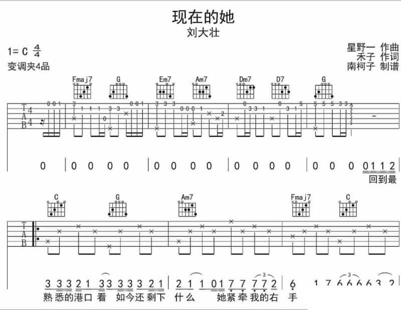 《放轻点》吉他谱_杨乃文