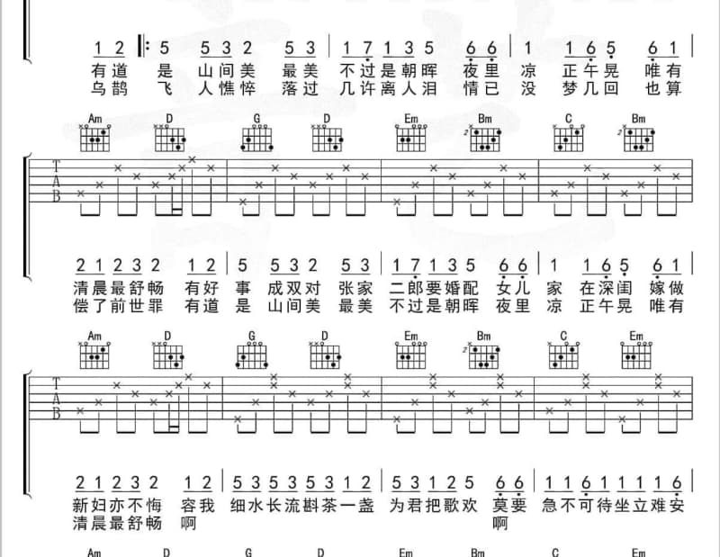 《鹦鹉》吉他谱_杨乃文