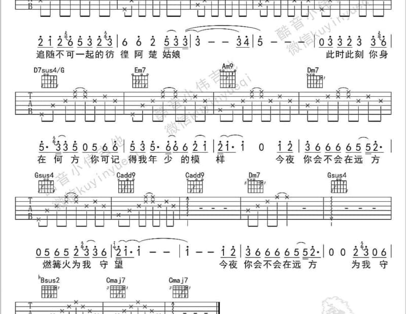 《八里公路》吉他谱_杨千嬅