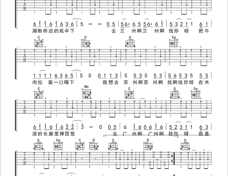 《刚刚好》吉他谱_杨千嬅