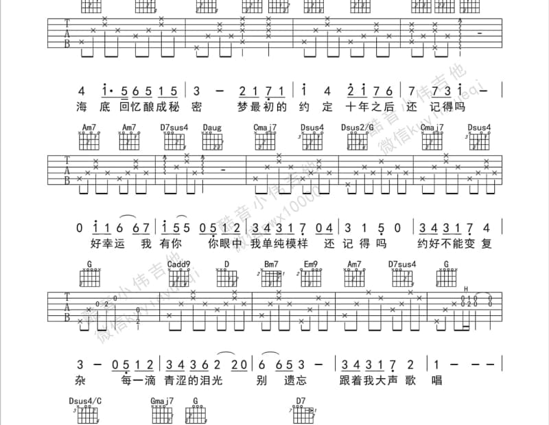 《我变了我没变》吉他谱_杨宗纬