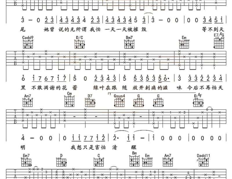《我们好像在哪见过》吉他谱_杨宗纬