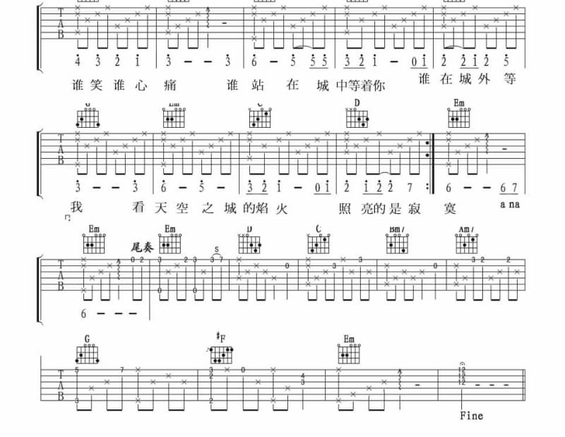 《别问阮的名》吉他谱_杨宗宪