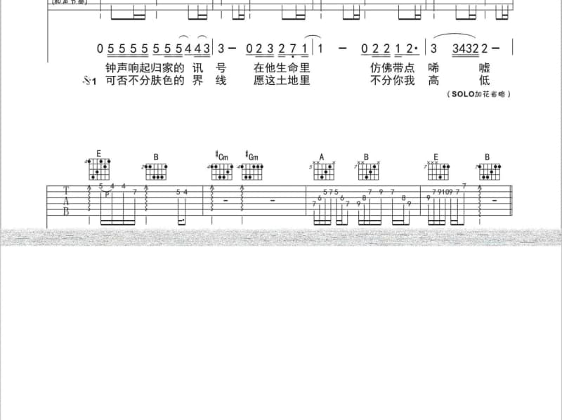 《绝不放手》吉他谱_李雨寿