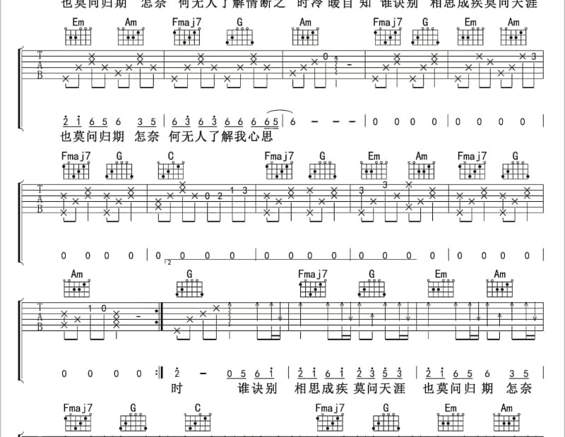 《敬酒》吉他谱_蔡小虎