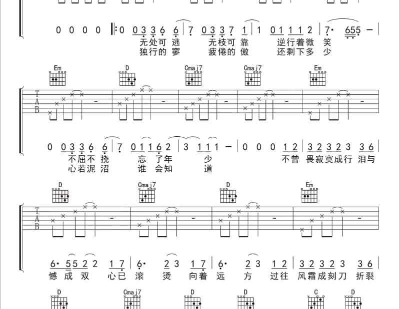 《他们的故事》吉他谱_叶瑷菱