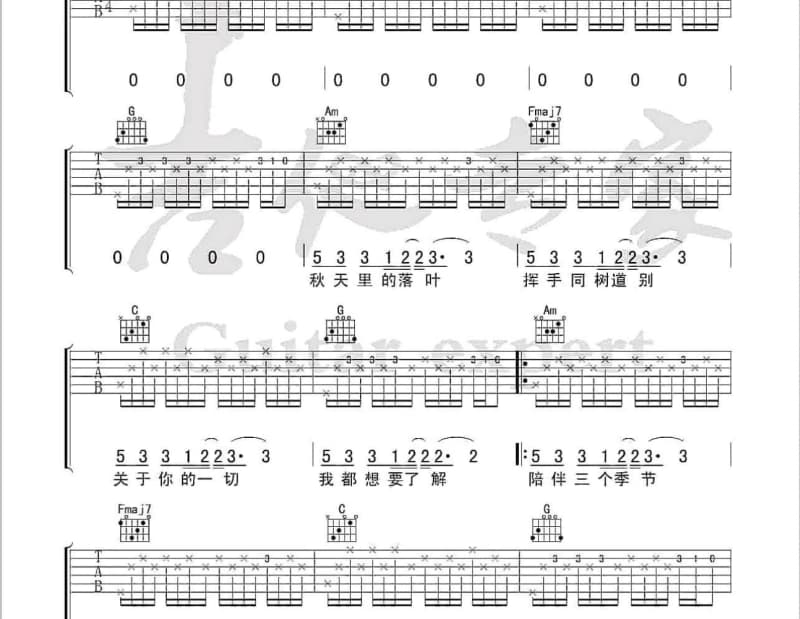 《Aphrodite》吉他谱_椅子乐团 The Chairs