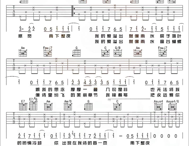 《Lonestar》吉他谱_椅子乐团 The Chairs